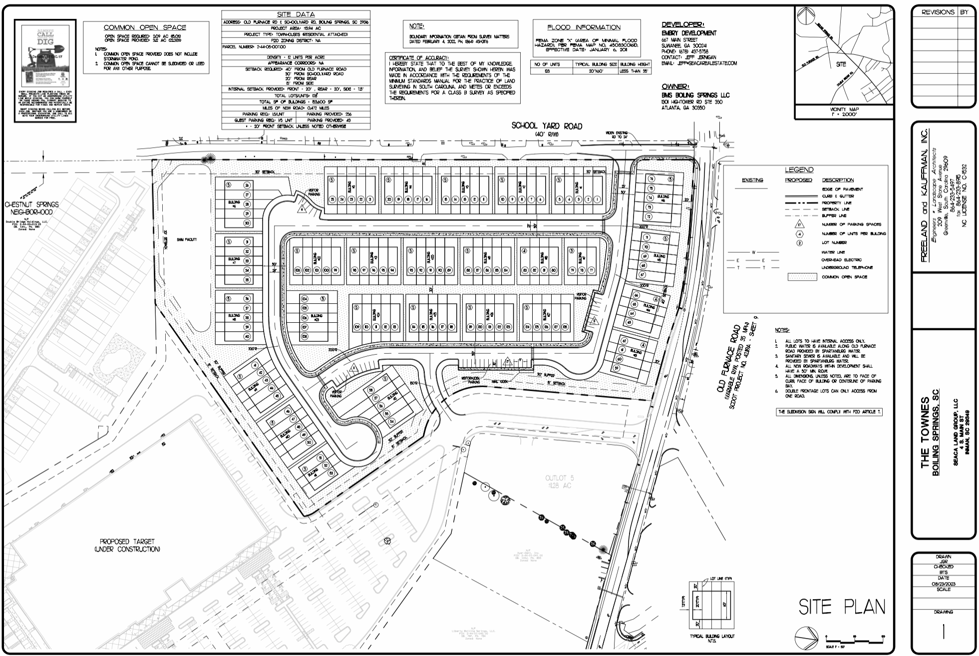 The Townes, Boiling Springs, SC Site Plan